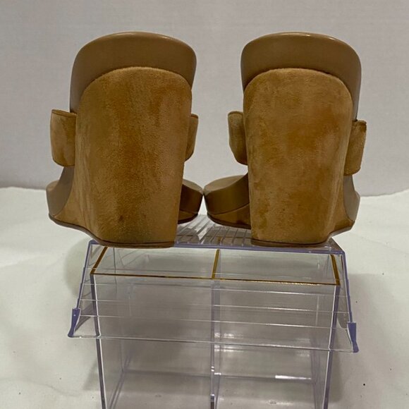 Jeffrey Campbell Liezel Platform Wedge Flip Flop Sandals Natural Suede 11 - Picture 5 of 13